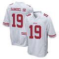 Tlead SF.49ers #19 Deebo Samuel Sr. Player White Home Game Stitched Jerseys