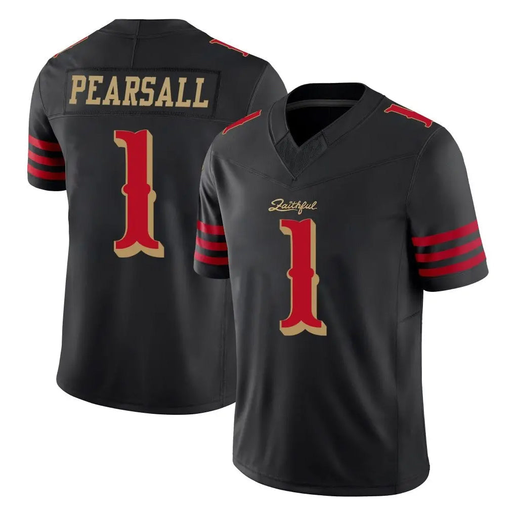 Tlead SF.49ers #1 Ricky Pearsall Player Black Rivalries Collection Limited Stitched Jerseys