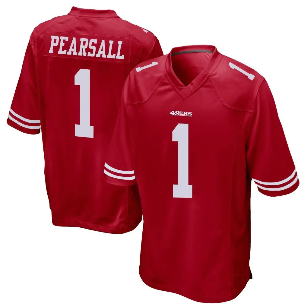 Tlead SF.49ers #1 Ricky Pearsall Player Scarlet Game Stitched Jerseys