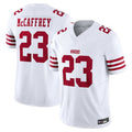 Tlead SF.49ers #23 Christian McCaffrey Player White Vapor F.U.S.E. Limited Stitched Jerseys