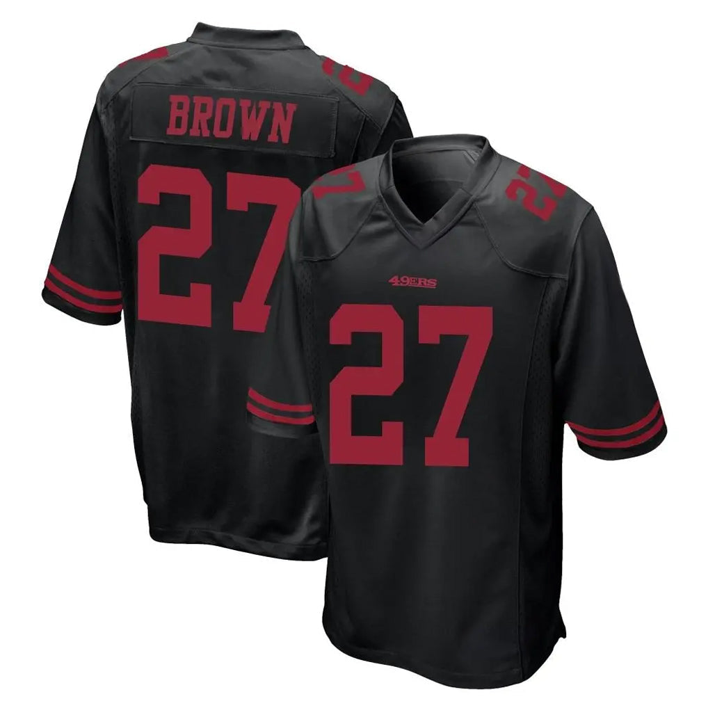 Tlead SF.49ers #27 Ji'Ayir Brown Player Black Alternate Home Game Stitched Jerseys