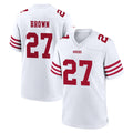 Tlead SF.49ers #27 Ji'Ayir Brown Player White Game Home Stitched Jerseys