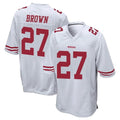 Tlead SF.49ers #27 Ji'Ayir Brown Player White Home Game Stitched Jerseys