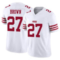 Tlead SF.49ers #27 Ji'Ayir Brown Player White Limited Vapor F.U.S.E. Home Game Stitched Jerseys