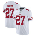 Tlead SF.49ers #27 Ji'Ayir Brown Player White Limited Vapor Untouchable Home Game Stitched Jerseys