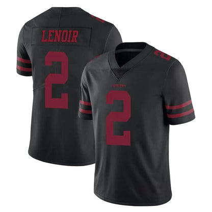 Tlead SF.49ers #2 Deommodore Lenoir Player Black Alternate Limited Vapor Untouchable Home Game Stitched Jerseys