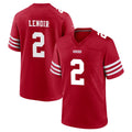 Tlead SF.49ers #2 Deommodore Lenoir Player Red Game Home Stitched Jerseys
