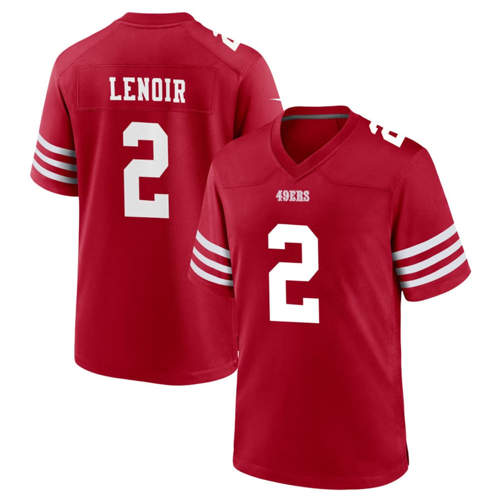 Tlead SF.49ers #2 Deommodore Lenoir Player Red Game Home Stitched Jerseys