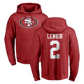 Tlead SF.49ers #2 Deommodore Lenoir Player Red LOGO Pullover Hoodies Home Game Stitched Jerseys