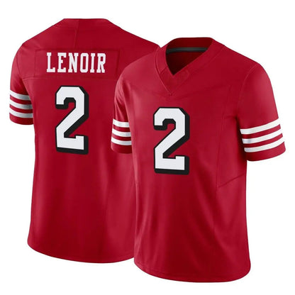 Tlead SF.49ers #2 Deommodore Lenoir Player Red Limited Alternate Vapor F.U.S.E. Home Game Stitched Jerseys