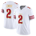 Tlead SF.49ers #2 Deommodore Lenoir Player White 2025 Rivalries Collection Game Limited Stitched Jerseys