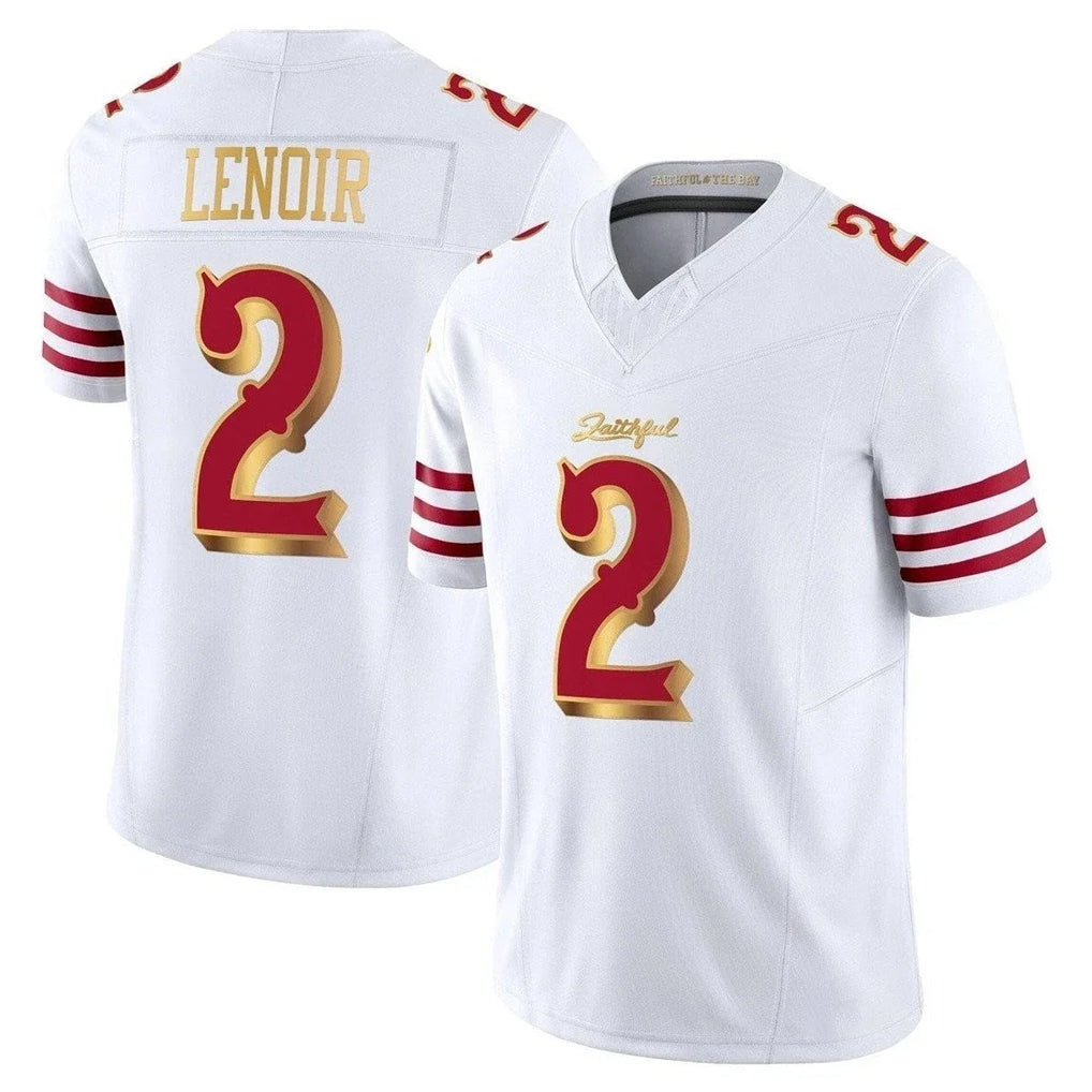 Tlead SF.49ers #2 Deommodore Lenoir Player White 2025 Rivalries Collection Game Limited Stitched Jerseys