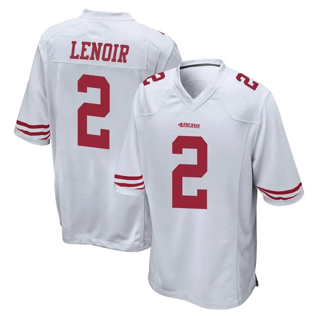 Tlead SF.49ers #2 Deommodore Lenoir Player White Home Game Stitched Jerseys