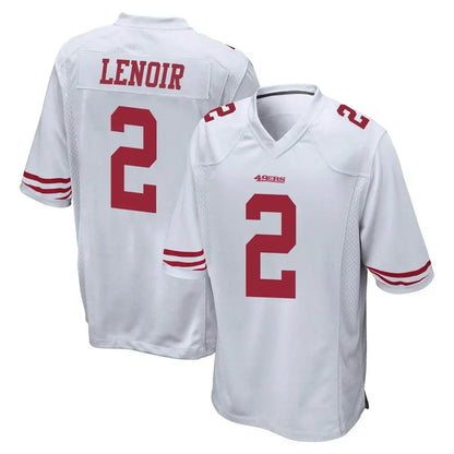 Tlead SF.49ers #2 Deommodore Lenoir Player White Home Game Stitched Jerseys