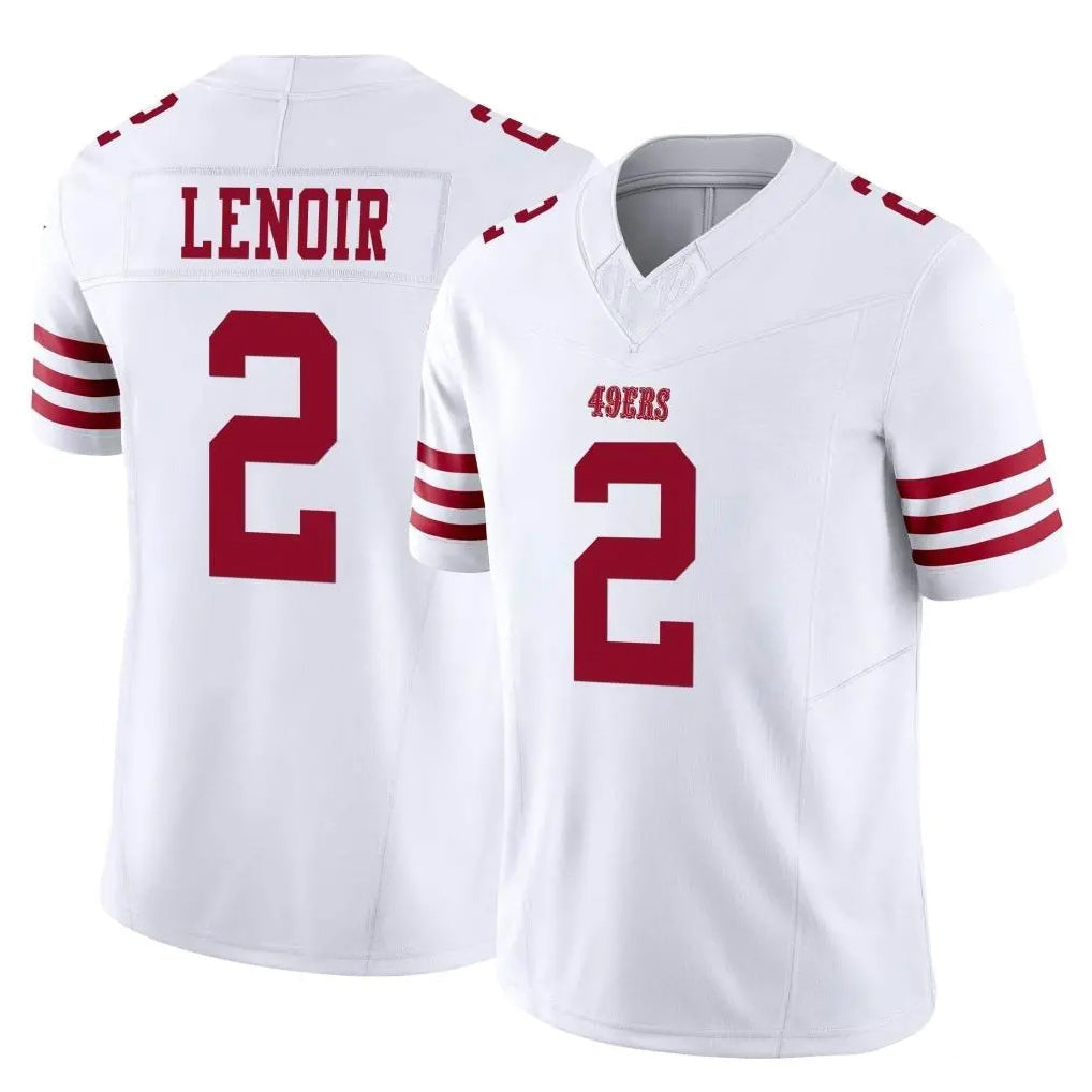 Tlead SF.49ers #2 Deommodore Lenoir Player White Limited Vapor F.U.S.E. Home Game Stitched Jerseys