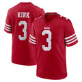 Tlead SF.49ers #3 Christian Kirk Player Red Game Home Stitched Jerseys