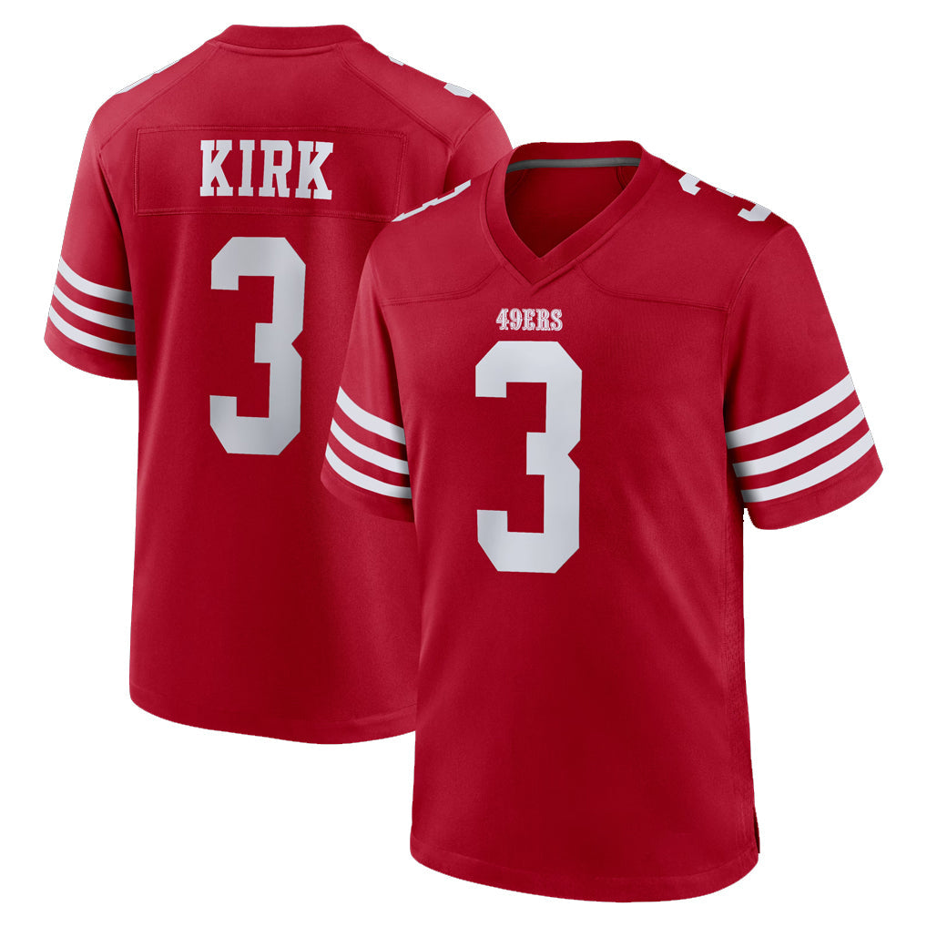 Tlead SF.49ers #3 Christian Kirk Player Red Game Home Stitched Jerseys