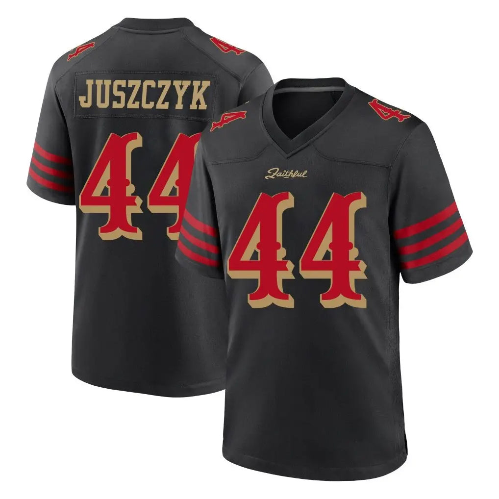 Tlead SF.49ers #44 Kyle Juszczyk Player Black Rivalries Collection Home Game Stitched Jerseys