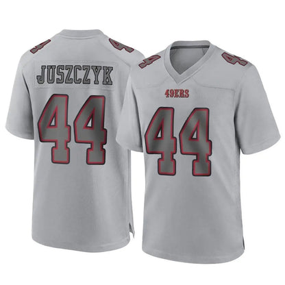 Tlead SF.49ers #44 Kyle Juszczyk Player Gray Atmosphere Fashion Home Game Stitched Jerseys