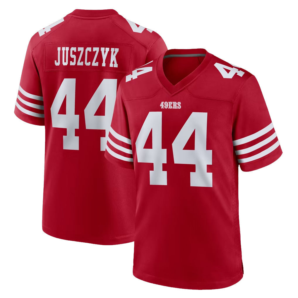 Tlead SF.49ers #44 Kyle Juszczyk Player Red Game Home Stitched Jerseys