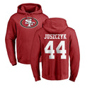 Tlead SF.49ers #44 Kyle Juszczyk Player Red LOGO Pullover Hoodies Home Game Stitched Jerseys