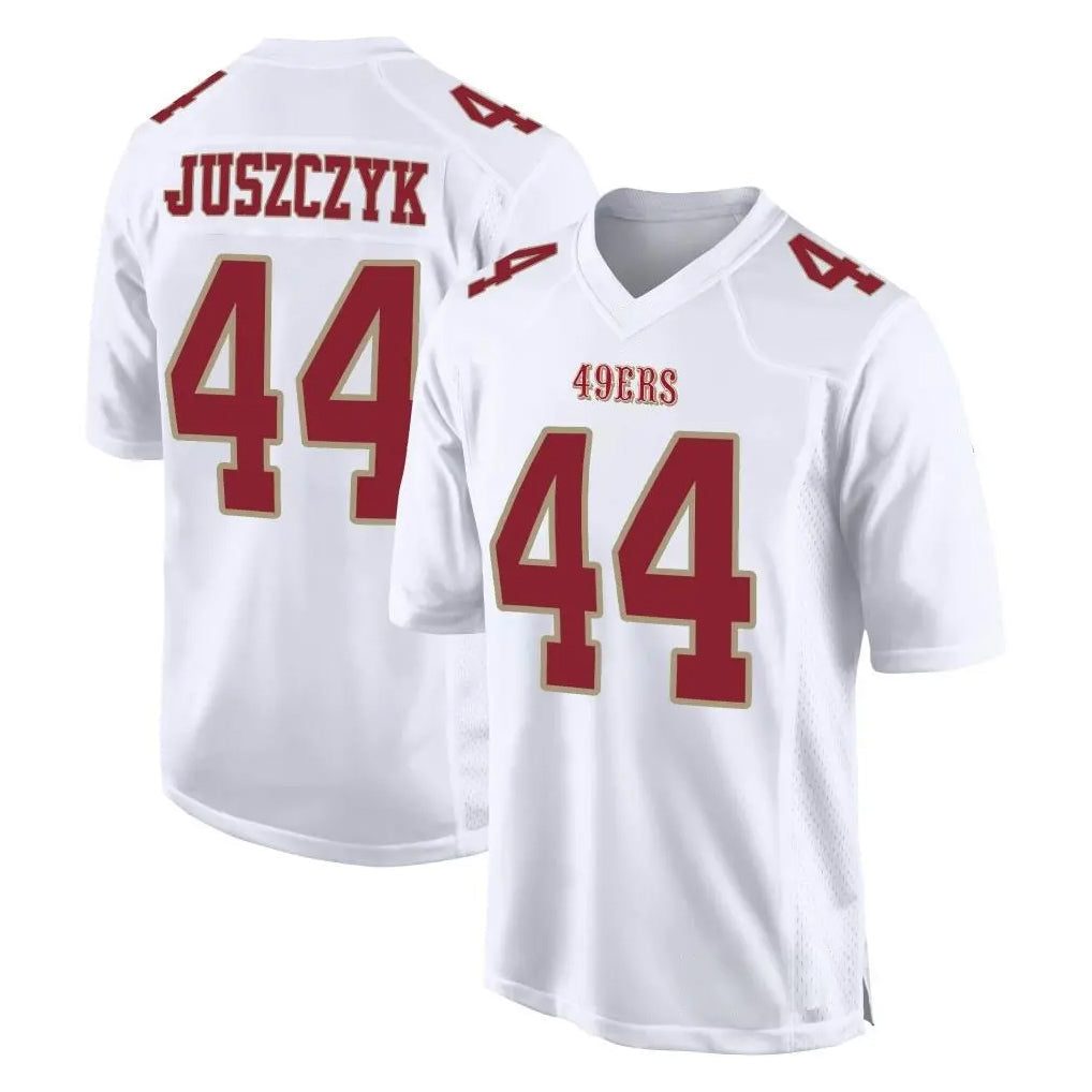 Tlead SF.49ers #44 Kyle Juszczyk Player White Fashion Home Game Stitched Jerseys