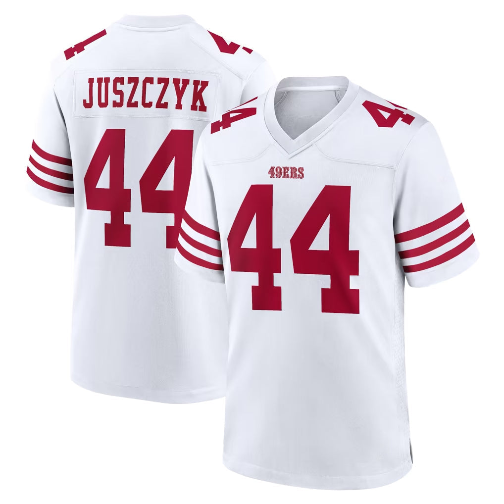 Tlead SF.49ers #44 Kyle Juszczyk Player White Game Home Stitched Jerseys