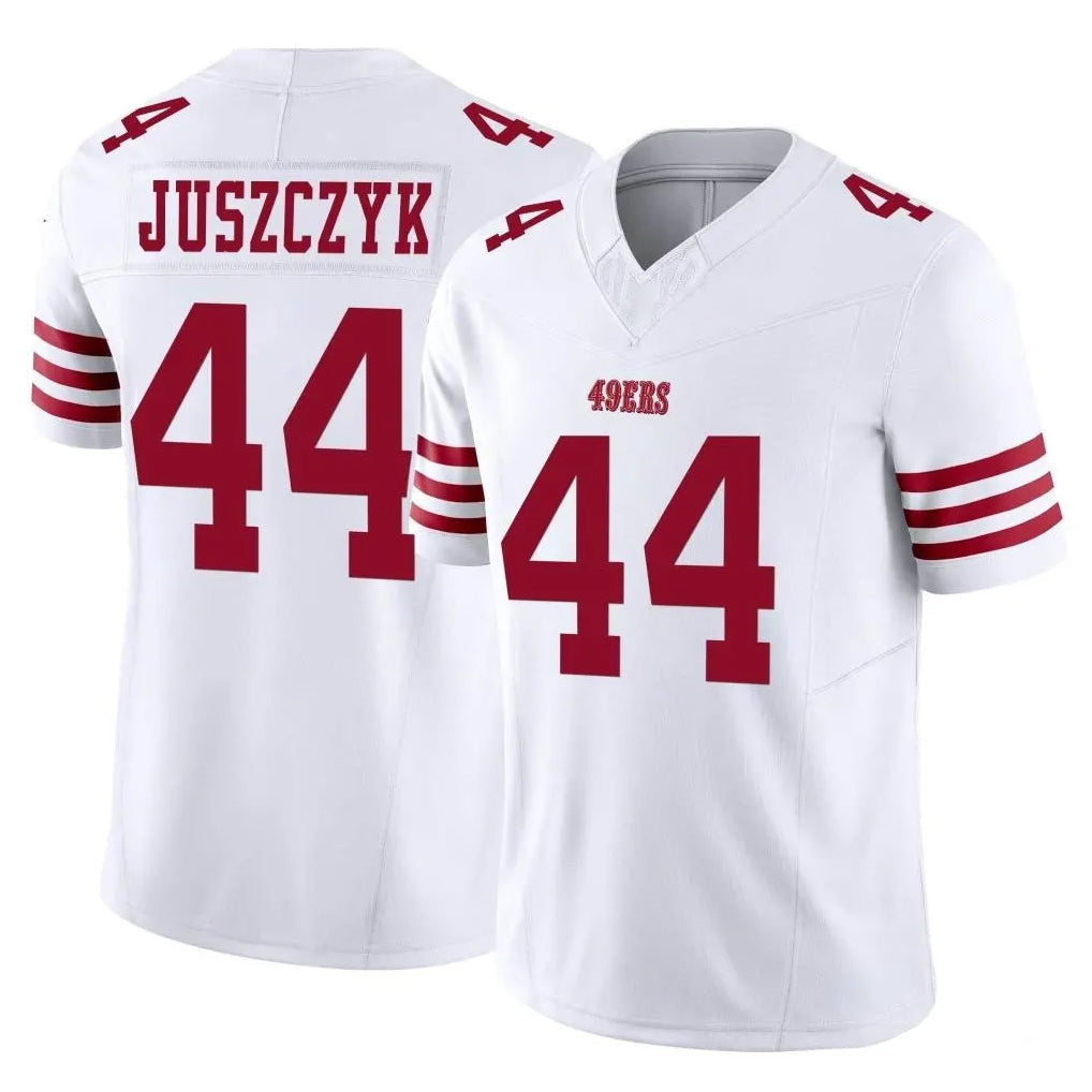 Tlead SF.49ers #44 Kyle Juszczyk Player White Limited Vapor F.U.S.E. Home Game Stitched Jerseys
