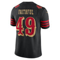 Tlead SF.49ers #49 The Faithful Black 2025 Rivalries Collection Limited Stitched Jerseys