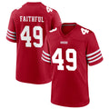Tlead SF.49ers #49 The Faithful Player Scarlet Home Game Football Jerseys