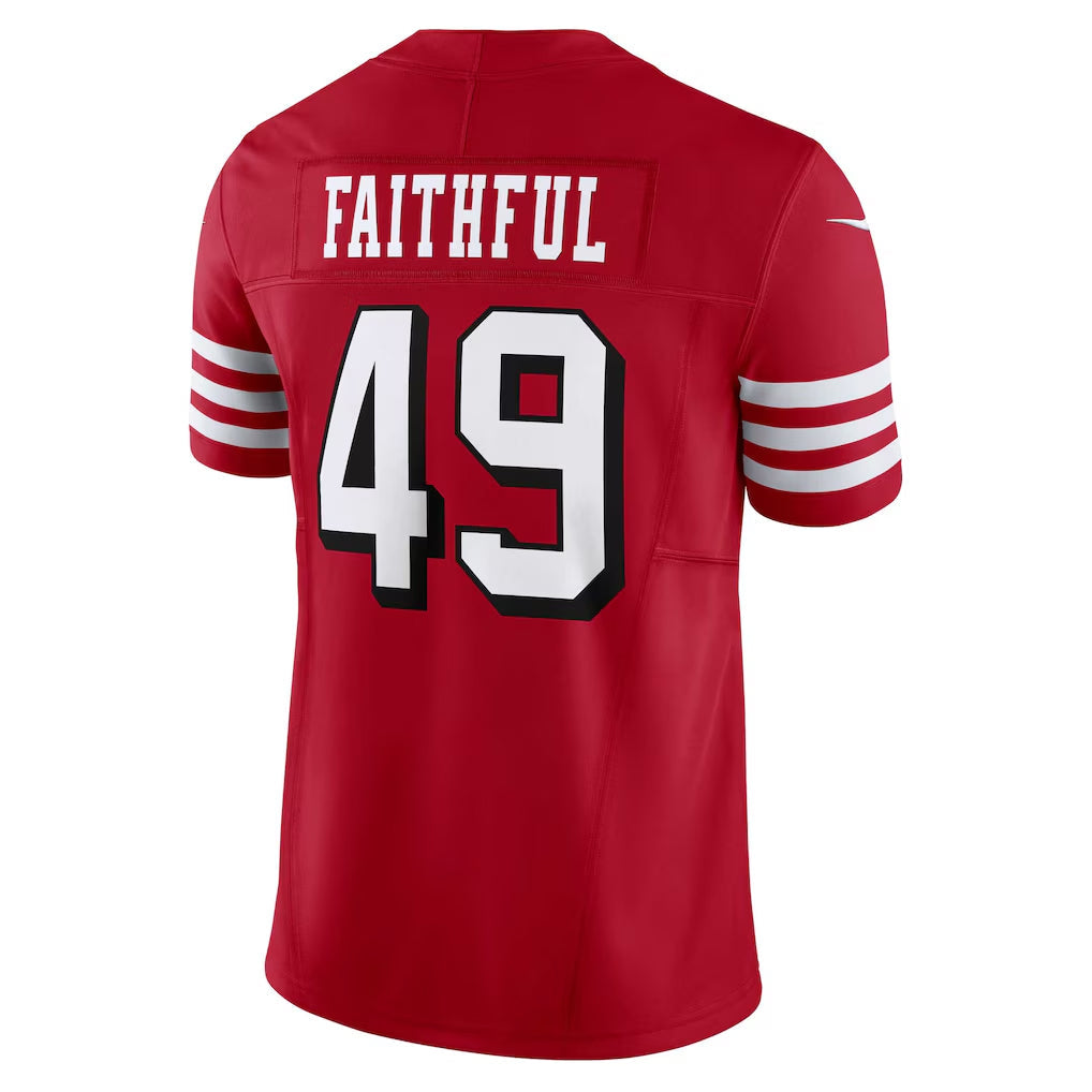 Tlead SF.49ers #49 The Faithful Player Scarlet Vapor F.U.S.E. Limited  Football Jerseys