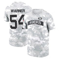 Tlead SF.49ers #54 Fred Warner Player Salute to Service Hoodies & T-Shirts Stitched Jerseys