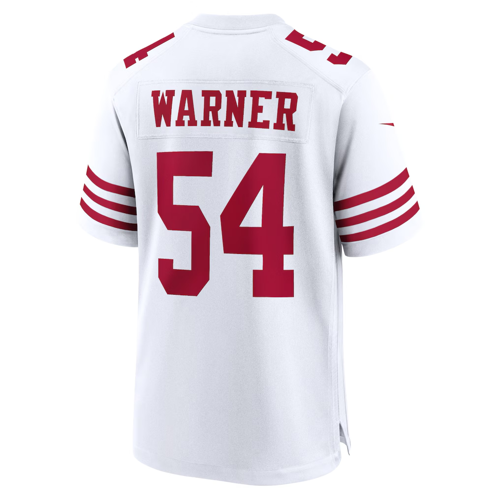 Tlead SF.49ers #54 Fred Warner White Player Game Stitched Jerseys