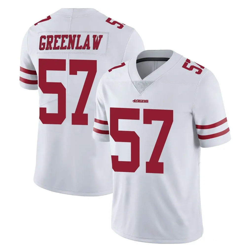 Tlead SF.49ers #57 Dre Greenlaw Player White Limited Vapor Untouchable Home Game Stitched Jerseys