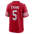 Tlead SF.49ers #5 Mike Evans Scarlet Game Stitched Jerseys