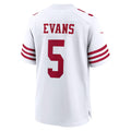 Tlead SF.49ers #5 Mike Evans White Game Stitched Jerseys