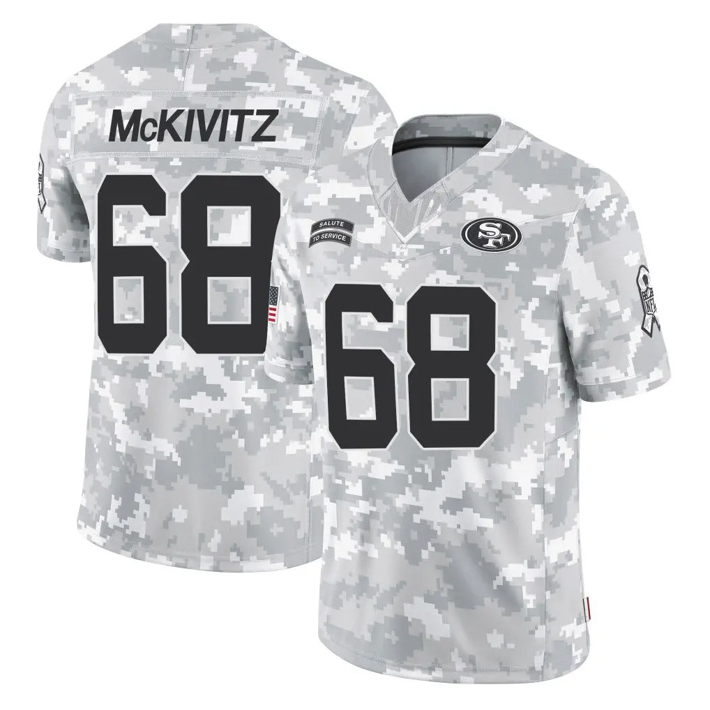 Tlead SF.49ers #68 Colton McKivitz Player Arctic Camo Limited Salute To Service Home Game Stitched Jerseys