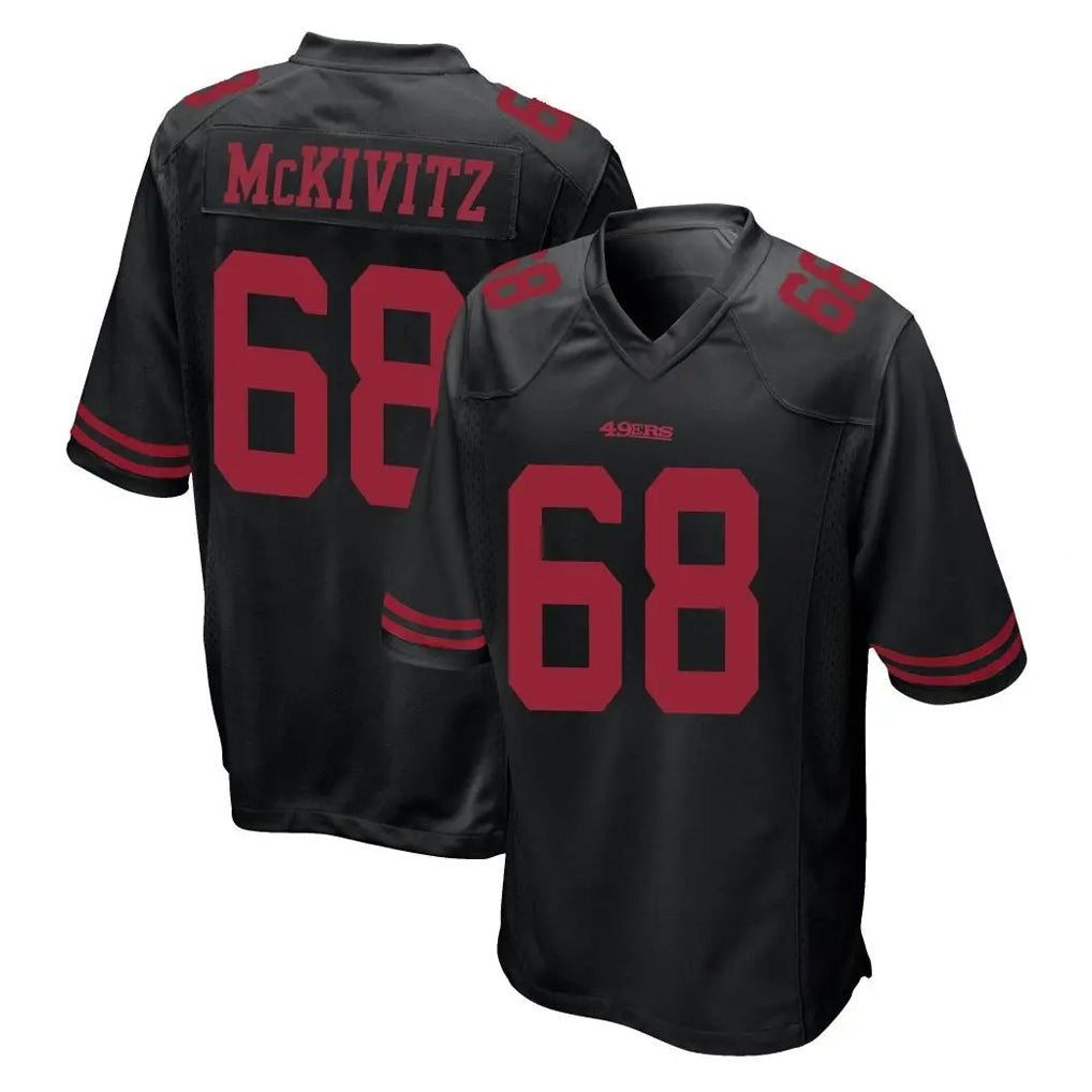 Tlead SF.49ers #68 Colton McKivitz Player Black Alternate Home Game Stitched Jerseys