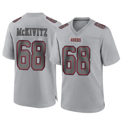 Tlead SF.49ers #68 Colton McKivitz Player Gray Atmosphere Fashion Home Game Stitched Jerseys