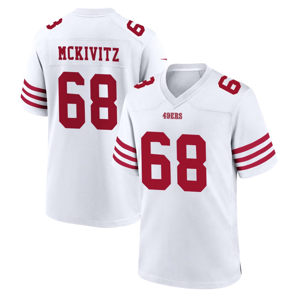 Tlead SF.49ers #68 Colton McKivitz Player White Game Home Stitched Jerseys