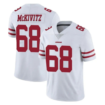 Tlead SF.49ers #68 Colton McKivitz Player White Limited Vapor Untouchable Home Game Stitched Jerseys