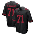 Tlead SF.49ers #71 Trent Williams Player Black Alternate Home Game Stitched Jerseys