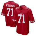 Tlead SF.49ers #71 Trent Williams Player Red Home Game Stitched Jerseys