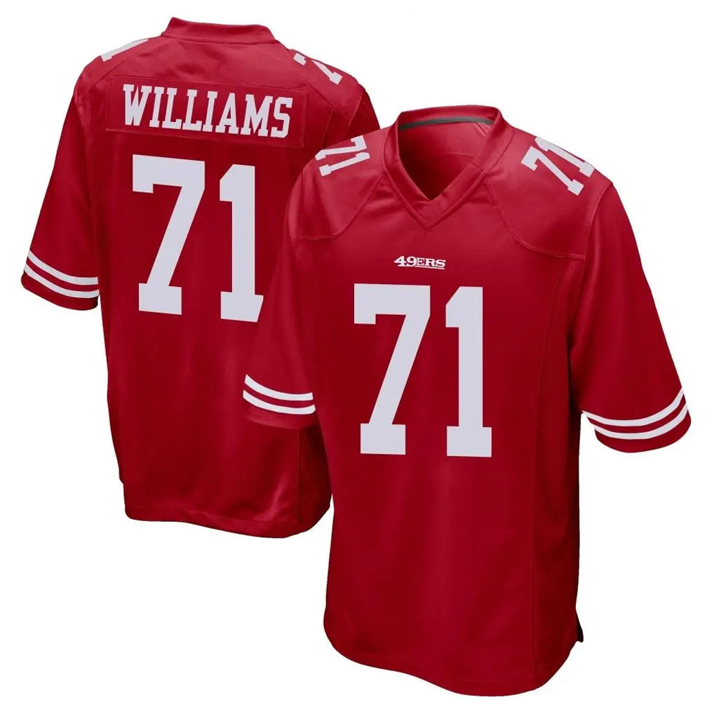 Tlead SF.49ers #71 Trent Williams Player Red Home Game Stitched Jerseys