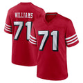 Tlead SF.49ers #71 Trent Williams Player Red Limited Alternate Home Game Stitched Jerseys