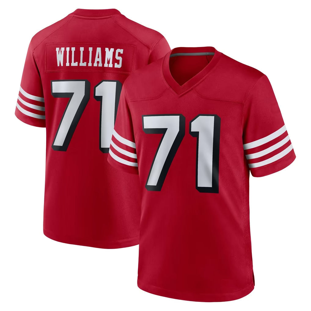 Tlead SF.49ers #71 Trent Williams Player Red Limited Alternate Home Game Stitched Jerseys