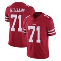 Tlead SF.49ers #71 Trent Williams Player Red Limited Vapor Untouchable Home Game Stitched Jerseys