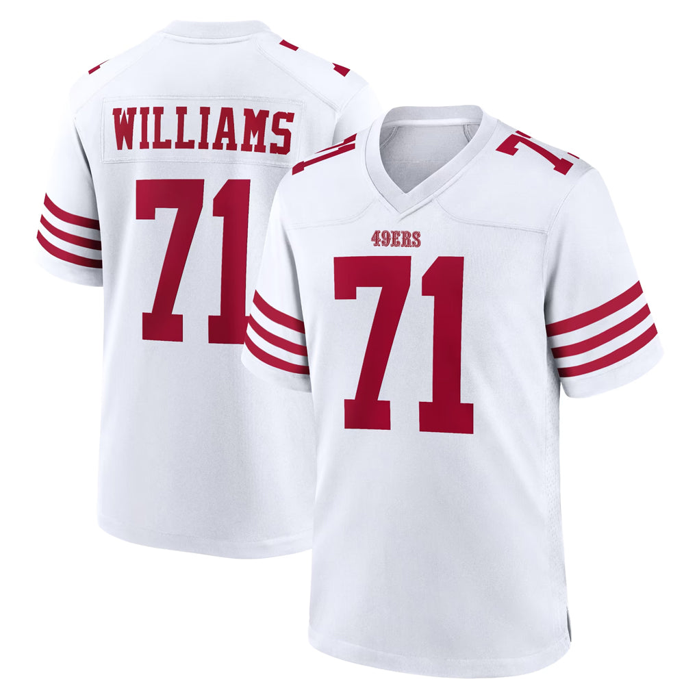 Tlead SF.49ers #71 Trent Williams Player White Game Home Stitched Jerseys