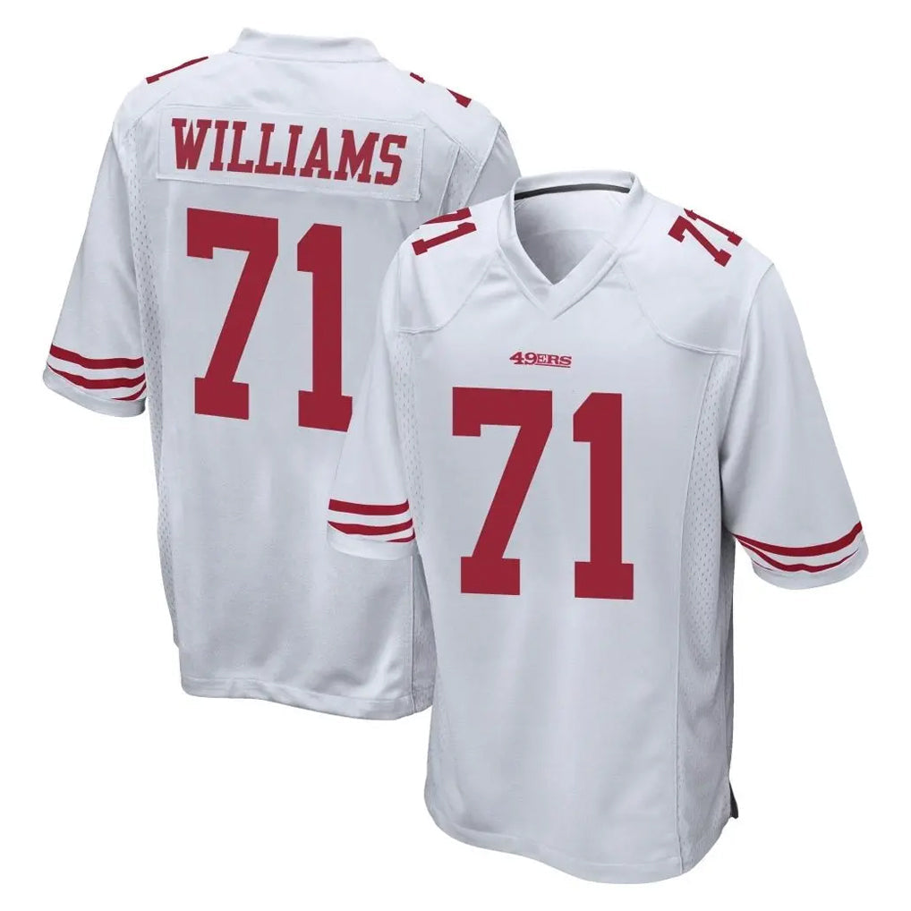Tlead SF.49ers #71 Trent Williams Player White Home Game Stitched Jerseys