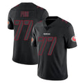 Tlead SF.49ers #77 Dominick Puni Player Black Impact Limited Home Game Stitched Jerseys